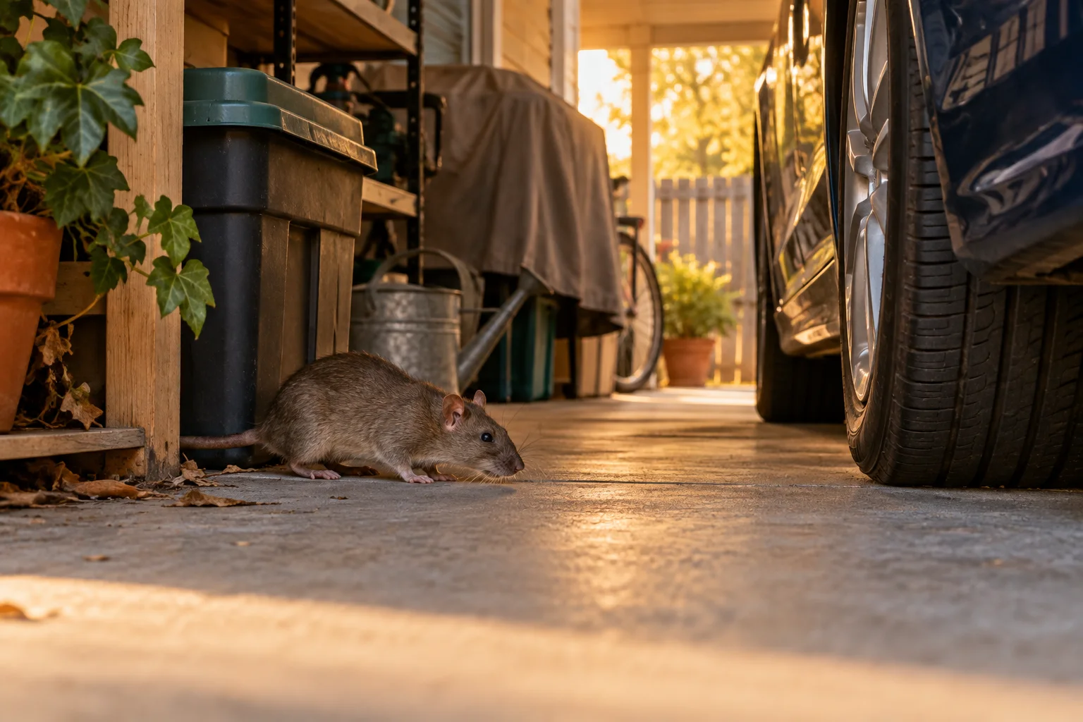 AI-generated illustration for Rats in a Carport: Remove Cover Without Creating a New Route