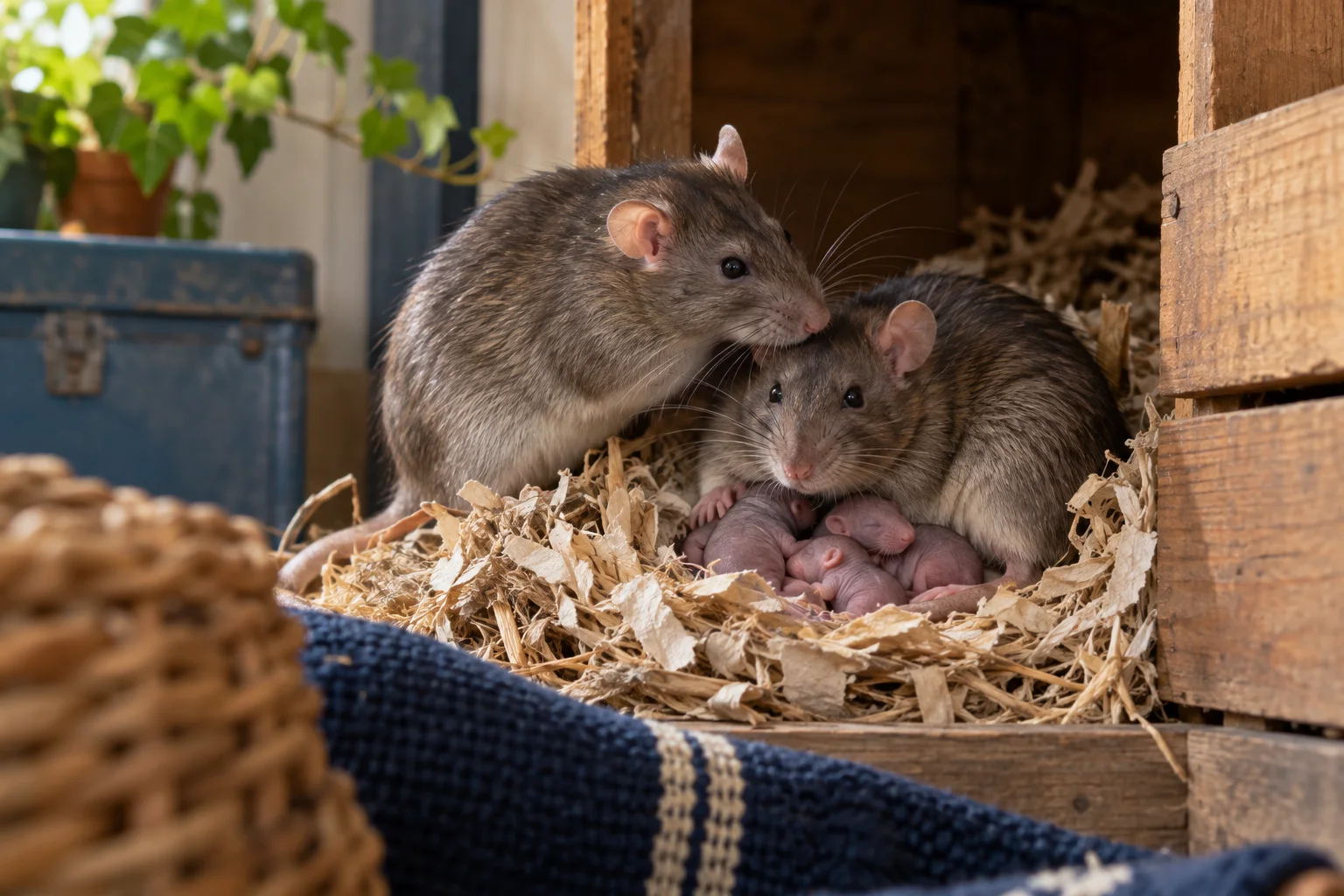 AI-generated illustration for Rat Reproduction, Nesting, and Population Growth