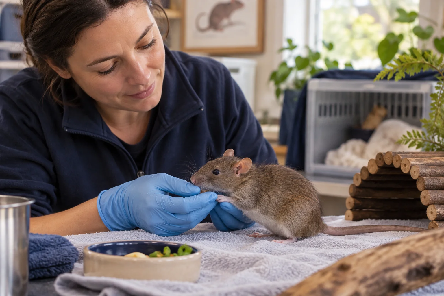 AI-generated illustration for Wild Rat Rehabilitation: Intake, Assessment, and Release Decisions